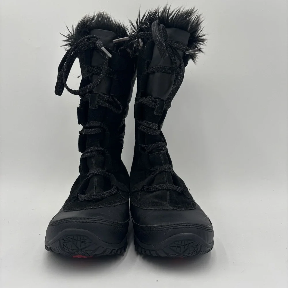 The North Face Nuptse Purna Boots Tall Waterproof Women's 6.5 Black‎ Snow Winter